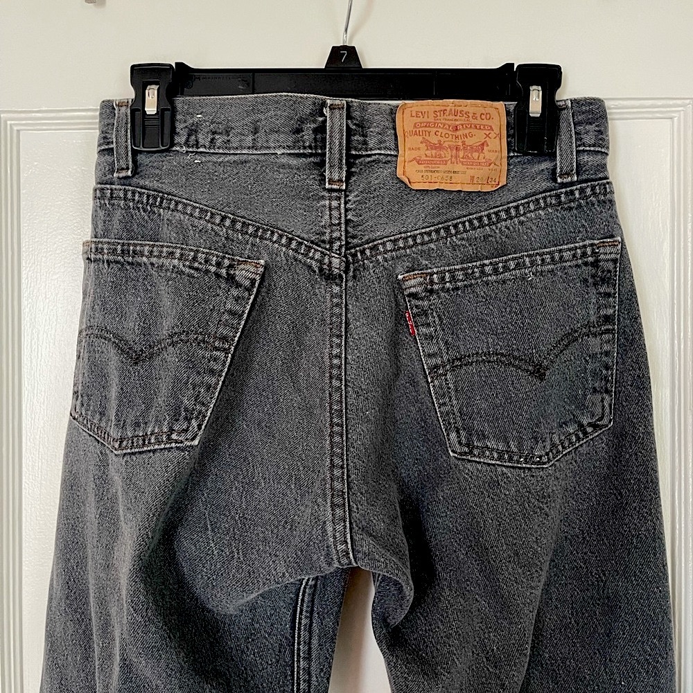 Levi 501s black denim